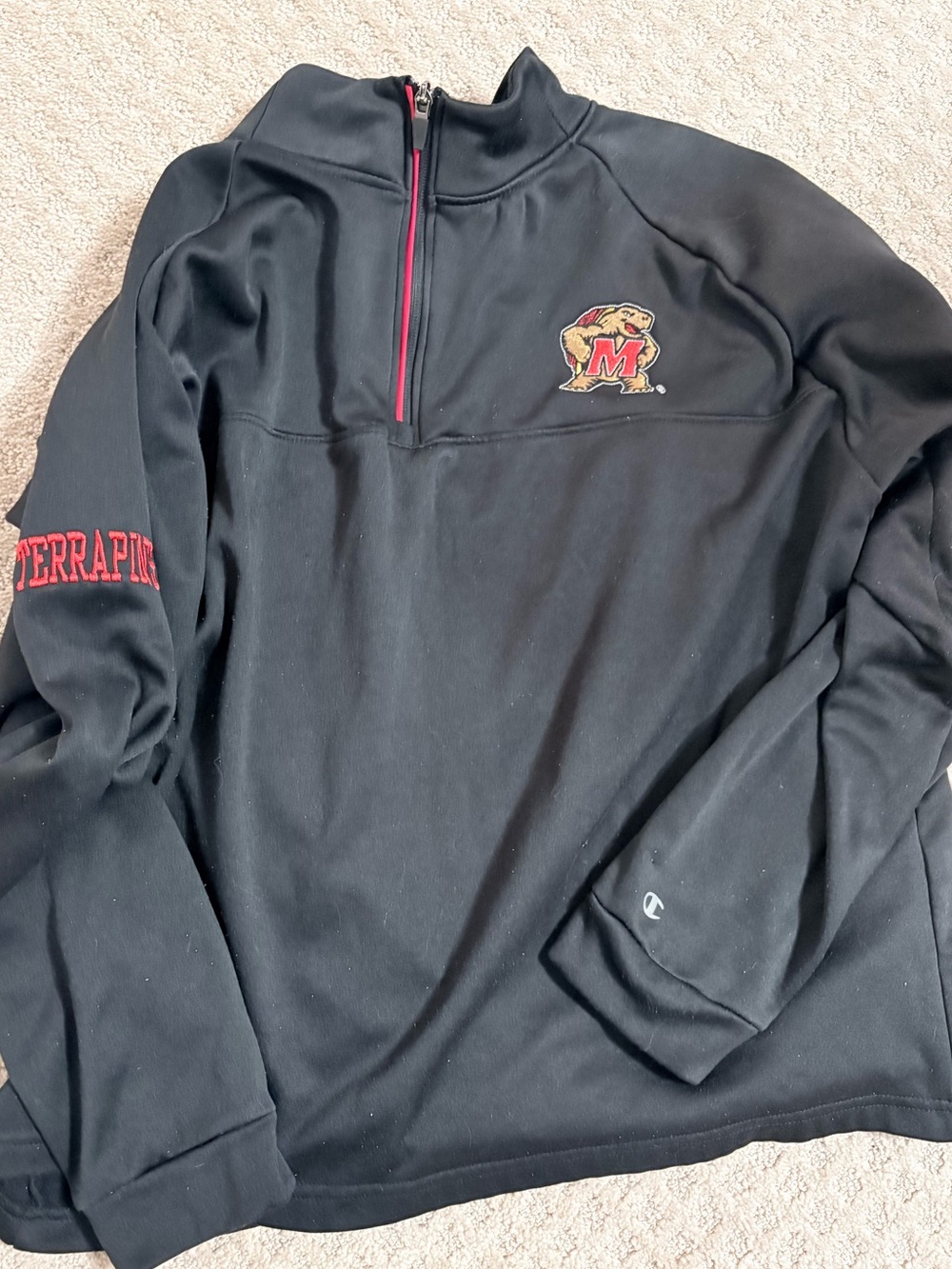 Champion Maryland Terrapins UMD Black Quarter-Zip Pullover Jacket